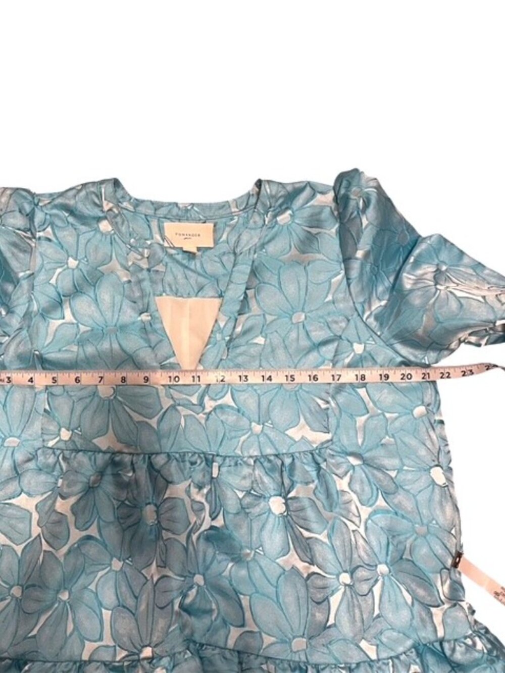 Tuckernuck Pomander Place Blue Daisy Jacquard Kenzo Dress Size XL - Picture 15 of 16